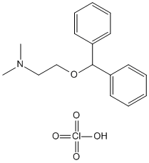 Molecular Structure of 17626-30-1 (Ethanamine, 2-(diphenylmethoxy)-N,N-dimethyl-, perchlorate)